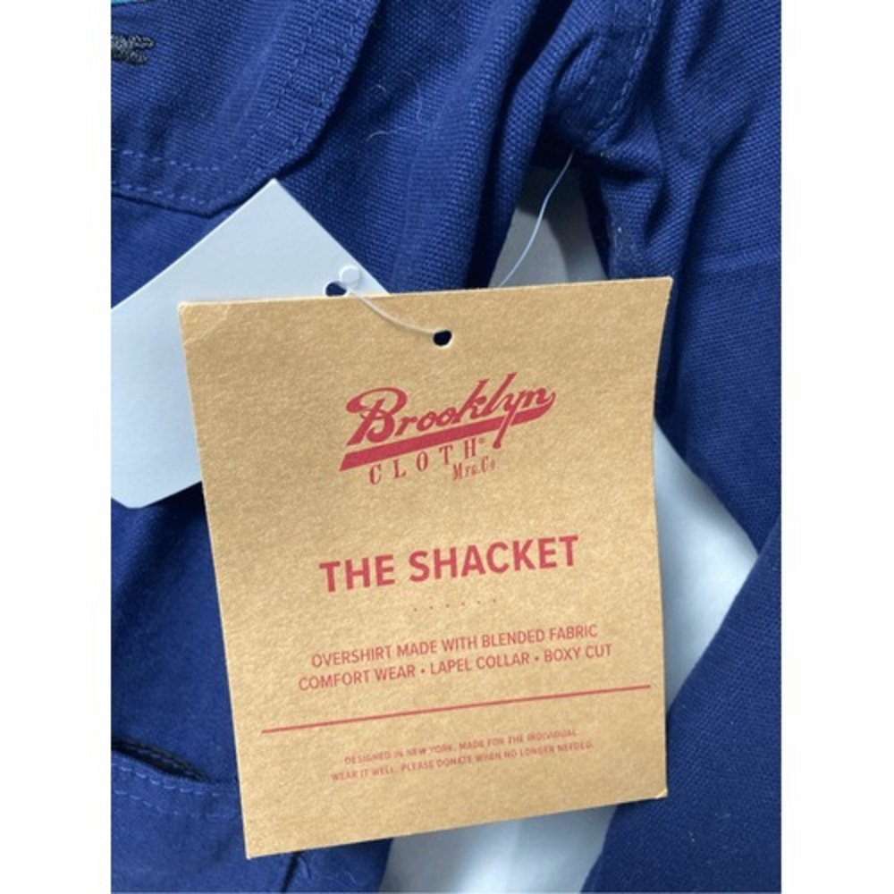 NWT Brooklyn Cloth Shroom Shacket Overshirt Jacket Blue with Mushroom S - Picture 4 of 8